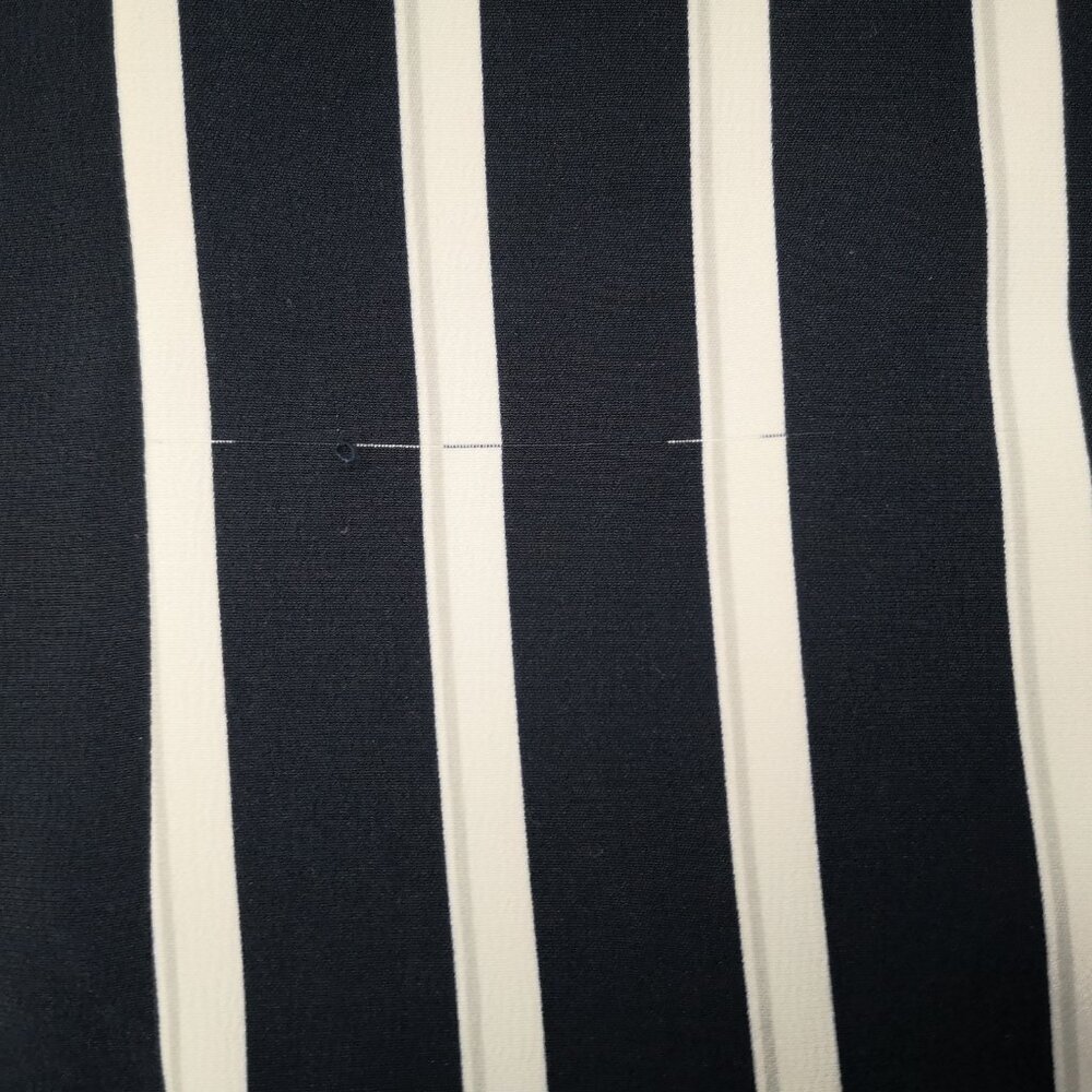 Cleo Petites Ladies Size Large Navy & White Stripes Lined 1 Button Blazer - Picture 12 of 13